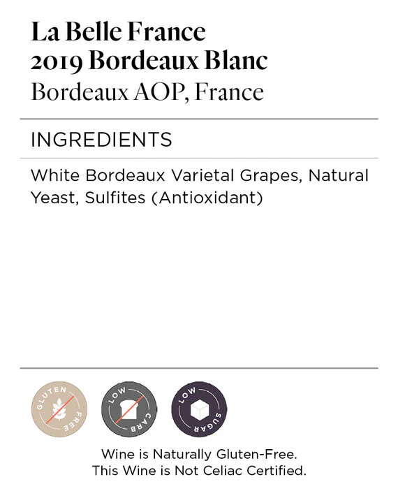 La Belle France 2019 Bordeaux Blanc Bordeaux AOP, France - Image 7