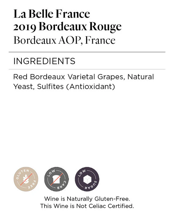 La Belle France 2019 Bordeaux Rouge Bordeaux AOP, France - Image 7