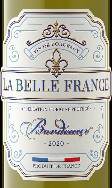 La Belle France 2020 Bordeaux Blanc Bordeaux AOP, France - Image 2