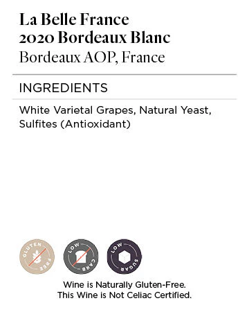 La Belle France 2020 Bordeaux Blanc Bordeaux AOP, France - Image 5
