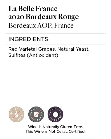 La Belle France 2020 Bordeaux Rouge Bordeaux AOP, France - Image 4