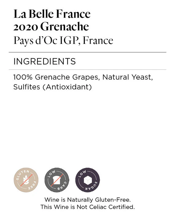 La Belle France 2020 100% Grenache Pays d'Oc IGP, France - Image 5