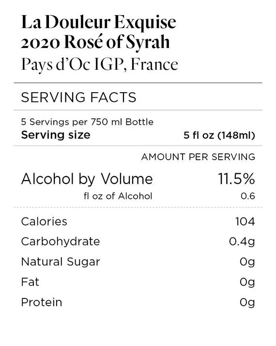 La Douleur Exquise 2020 Rosé of Syrah Pays d'Oc IGP, France - Image 4
