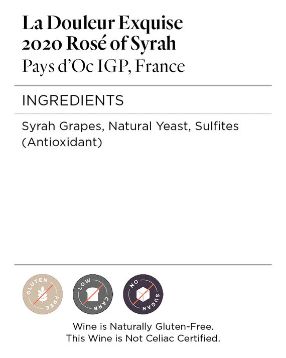 La Douleur Exquise 2020 Rosé of Syrah Pays d'Oc IGP, France - Image 5