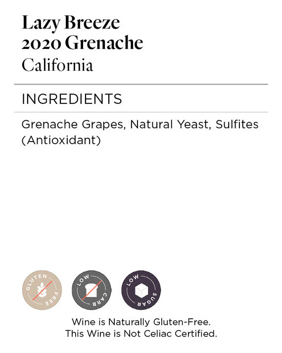 Lazy Breeze 2020 Grenache California - Image 5