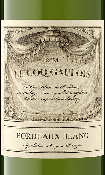 Le Coq Gaulois 2021 Bordeaux Blanc Bordeaux AOP, France - Image 2