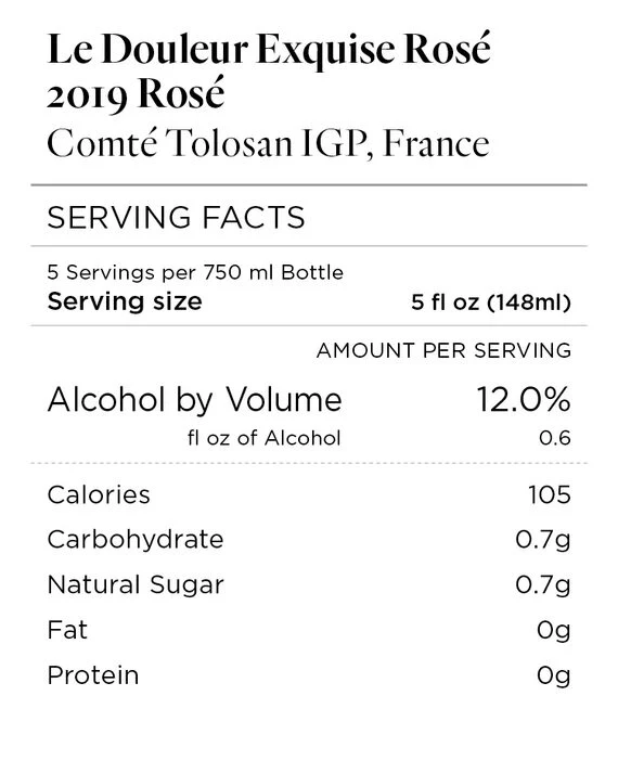 Le Douleur Exquise 2019 Rosé Comté Tolosan IGP, France - Image 3