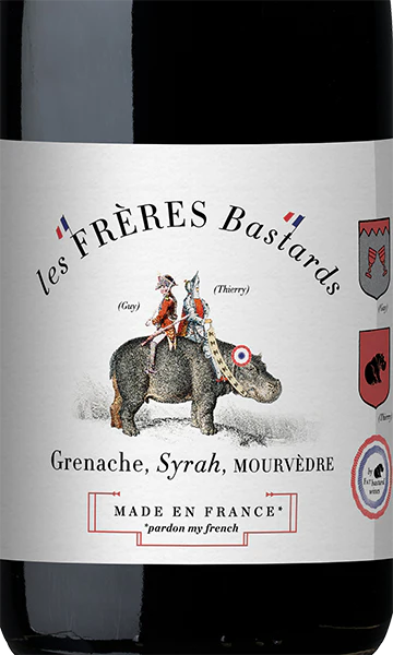 Les FRÈRES Bastards 2018 Grenache - Syrah - Mourvèdre Vin de Pays d'Oc, France - Image 2