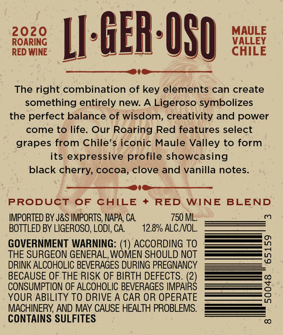 Ligeroso 2020 Red Blend Maule Valley DO, Chile - Image 3
