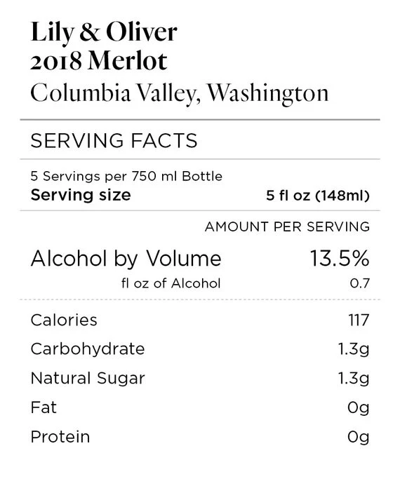 Lily & Oliver 2018 Merlot Columbia Valley, Washington - Image 4