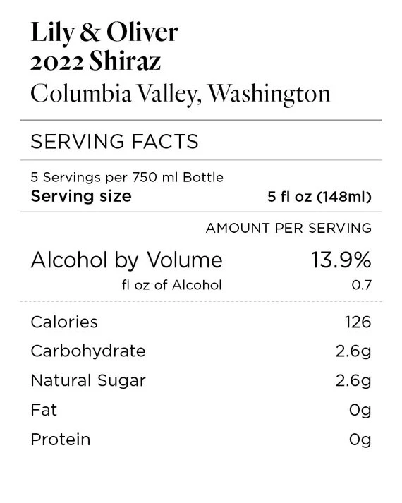 Lily & Oliver 2022 Shiraz Columbia Valley, Washington - Image 4