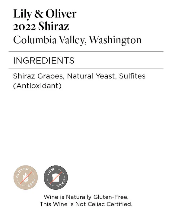 Lily & Oliver 2022 Shiraz Columbia Valley, Washington - Image 5