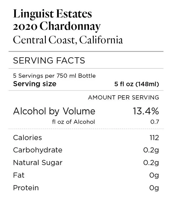 Linguist Estates 2020 Chardonnay Central Coast, California - Image 4