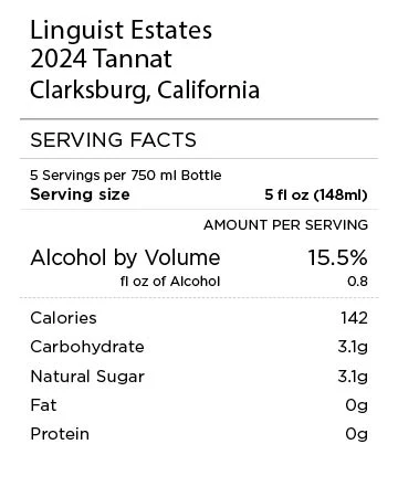 Linguist Estates 2024 Tannat Clarksburg, California - Image 4