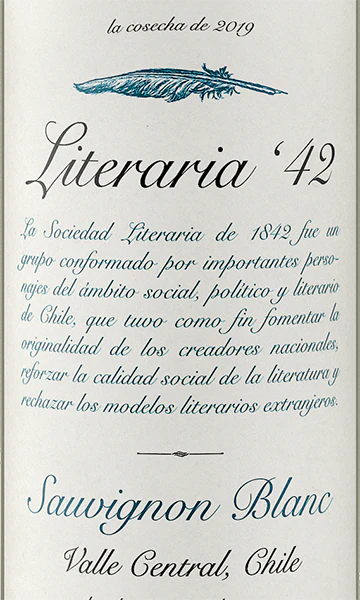 Literaria '42 2019 Sauvignon Blanc Valle Central, Chile - Image 2