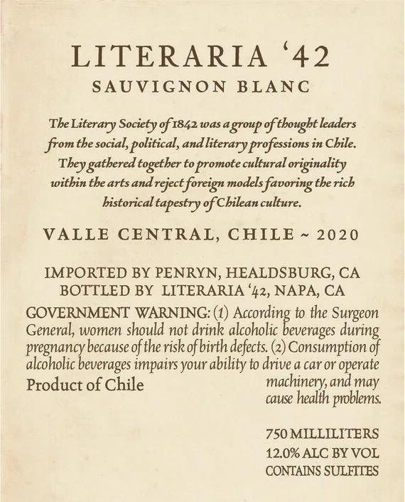 Literaria '42 2020 Sauvignon Blanc Valle Central, Chile - Image 6