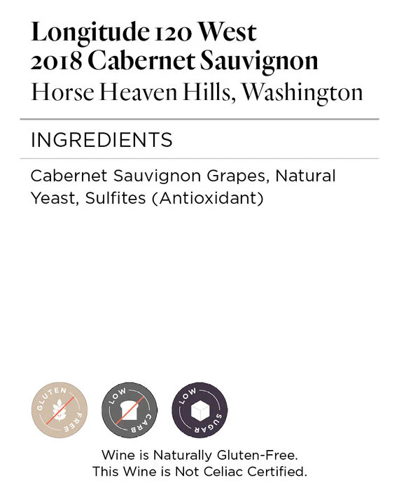 Longitude 120 West 2018 Cabernet Sauvignon Horse Heaven Hills, Washington - Image 5