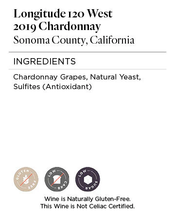 Longitude 120 West 2019 Chardonnay Sonoma County, California - Image 6