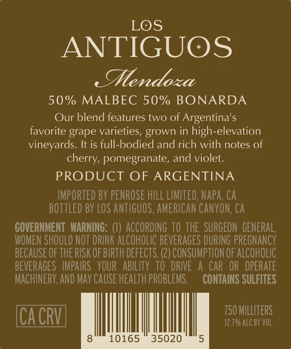Los Antiguos 2023 Malbec - Bonarda Mendoza, Argentina - Image 3