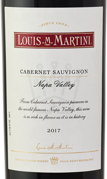 Louis M. Martini 2017 Cabernet Sauvignon Napa Valley, California - Image 2