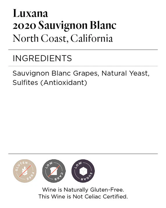 Luxana 2020 Sauvignon Blanc North Coast, California - Image 4