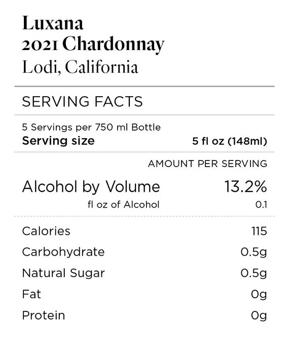 Luxana 2021 Chardonnay Lodi, California - Image 4