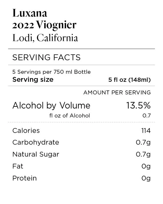Luxana 2022 Viognier Lodi, California - Image 5