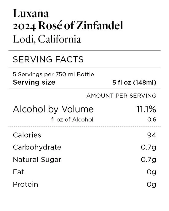 Luxana 2024 Rosé of Zinfandel Lodi, California - Image 5