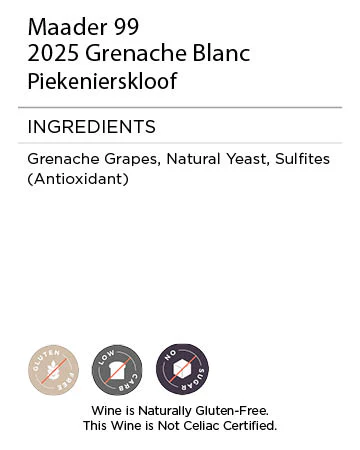 Maader 99 2025 Grenache Blanc Piekenierskloof - Image 5