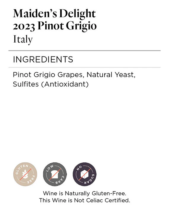Maiden's Delight 2023 Pinot Grigio, Italy - Image 4