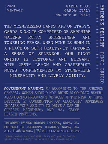 Maiden's Delight 2020 Pinot Grigio Garda DOC, Italy - Image 3