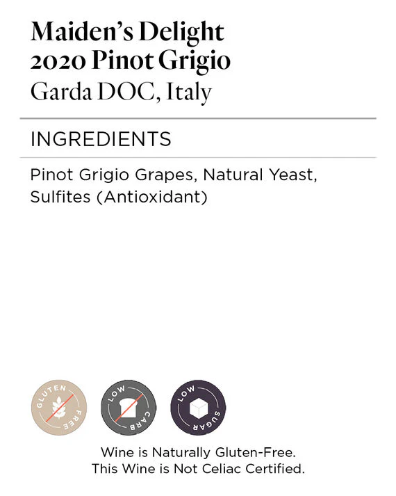 Maiden's Delight 2020 Pinot Grigio Garda DOC, Italy - Image 5