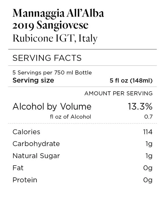 Mannaggia All'Alba 2019 Sangiovese Rubicone IGT, Italy - Image 4