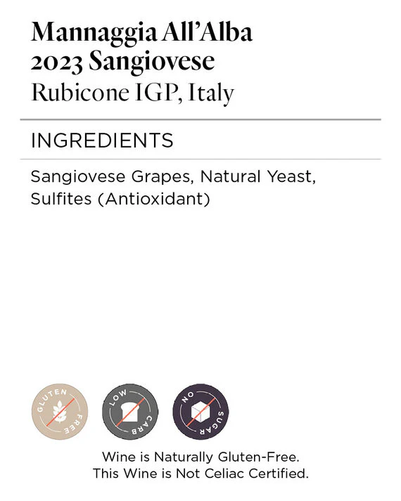 Mannaggia All'Alba 2023 Sangiovese Rubicone IGP, Italy - Image 5