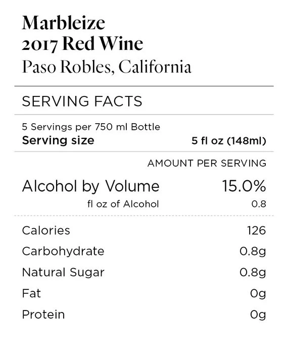 Marbleize 2017 Red Blend Paso Robles, California - Image 3