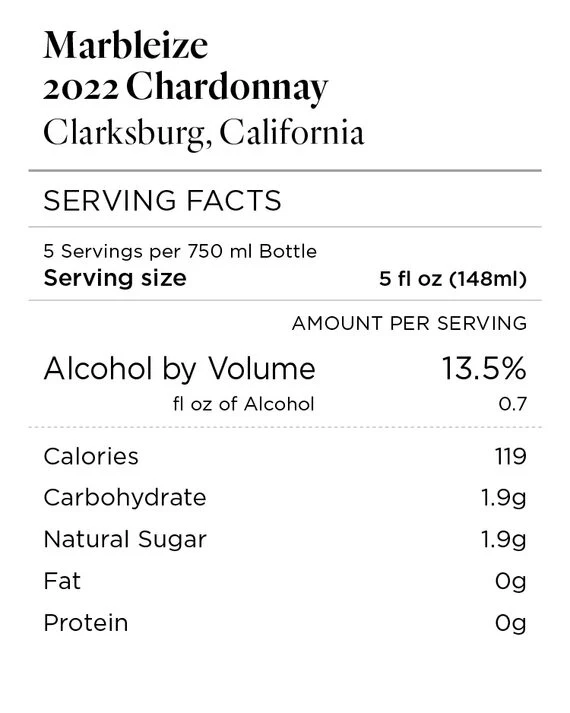 Marbleize 2022 Chardonnay Clarksburg, California - Image 4