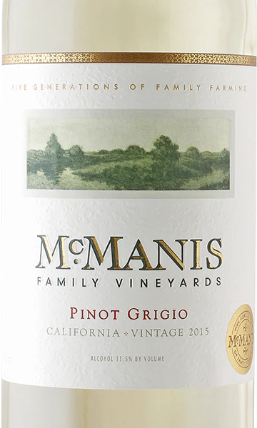 McManis 2015 Pinot Grigio California - Image 2