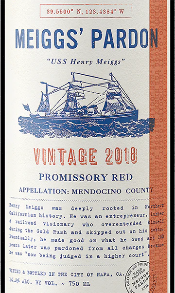 Meiggs' Pardon 2018 Promissory Red Mendocino County, California - Image 2