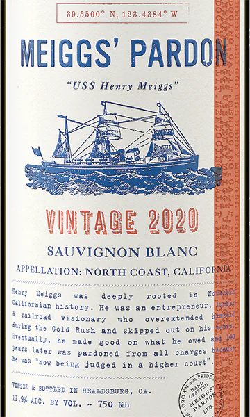 Meiggs' Pardon 2020 Sauvignon Blanc North Coast, California - Image 2