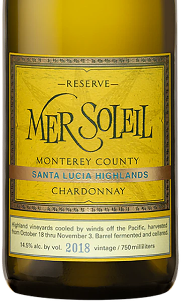 Mer Soleil 2018 Reserve Chardonnay Santa Lucia Highlands, California - Image 2