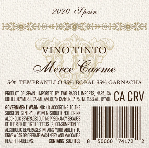Merce Carme 2020 Tempranillo - Bobal - Garnacha, Spain - Image 3