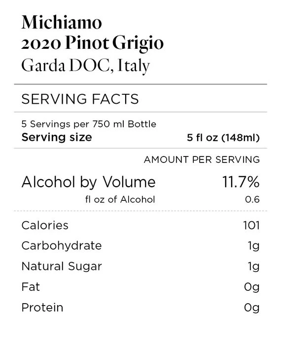 Michiamo 2020 Pinot Grigio Garda DOC, Italy - Image 4