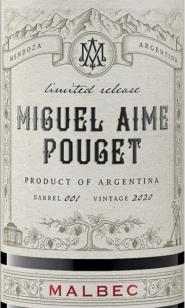 Miguel Aime Pouget 2020 Limited Release Malbec Mendoza, Argentina - Image 2
