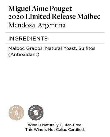 Miguel Aime Pouget 2020 Limited Release Malbec Mendoza, Argentina - Image 5