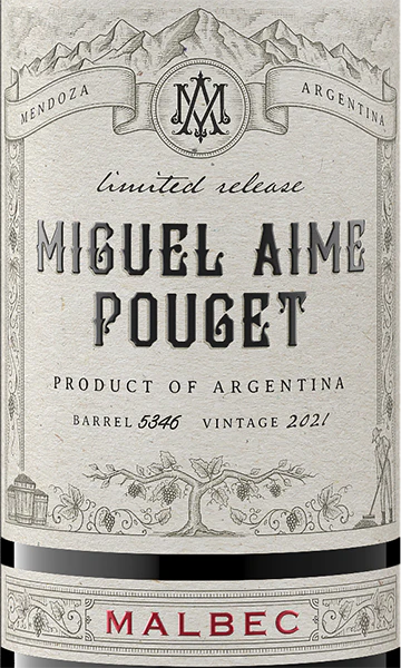Miguel Aime Pouget 2021 Malbec Mendoza, Argentina - Image 2