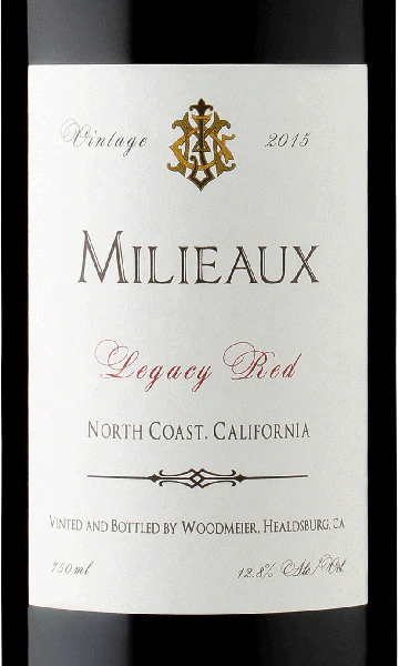 Milieaux 2015 Legacy Red Wine North Coast California - Image 2