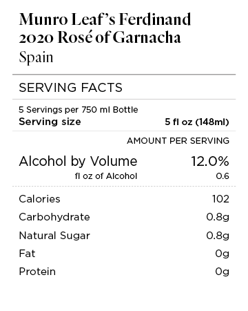 Munro Leaf's Ferdinand 2020 Rosé of Garnacha Spain - Image 3