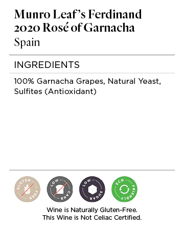 Munro Leaf's Ferdinand 2020 Rosé of Garnacha Spain - Image 4