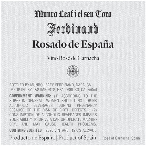 Munro Leaf's Ferdinand 2020 Rosé of Garnacha Spain - Image 6