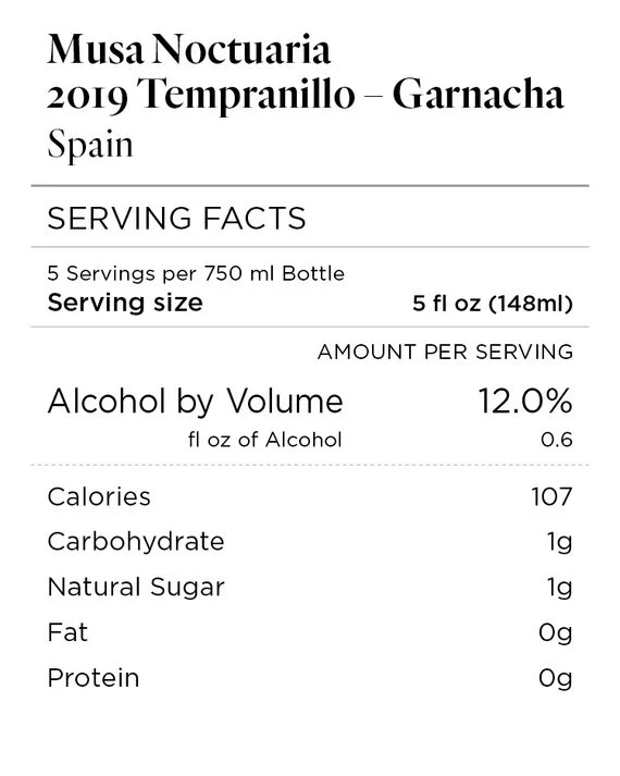 Musa Noctuaria 2019 Tempranillo – Garnacha Spain - Image 4
